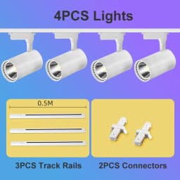 Full Set Led Track Lights 50W 40W 20W Cob Ceiling Rail Spotlight Lighting Indoor For Living Room Kitchen Decor Led Track Lights