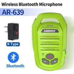 ABBREE Walkie Talkie Wireless Bluetooth Microphone Speaker MIC Waterproof For Baofeng UV-21 Quansheng UV-K6 Retevis Radios