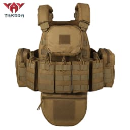 YAKEDA Five piece equipment bag training vest, detachable and expandable, waterproof, wear-resistant and tear resistant