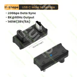 USB3.1 ThunderBolt3 20Gbps Data Adapter For ROG Ally 8K60Hz 140W USB C to C Fast Charge Converter Adapter For MacBook Steam Deck