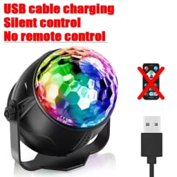 RGB LED Stage Disco Light Rotating DJ Ball Strobe Remote Sound Control Magic Dance Car Christmas Gift Party Club Laser Show Lamp