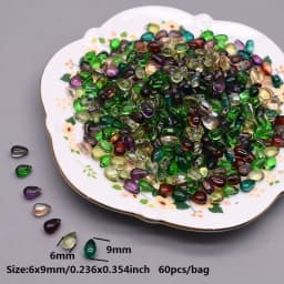 8x14mm 30/60Pcs Water Drop Shape Czech Glass Beads DIY Jewelry Findings Water Drop Glass Loose Beads for Jewelry Making Necklace