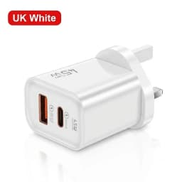 45W GaN Fast Charger Dual Port USB C PD3.0 QC3.0 Quick Charging Block Fireproof PC Wall Adapter For Smart Mobile Phones