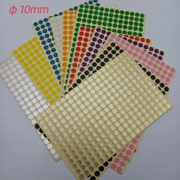 Diam 10mm Colored Coding Dots Stickers Label Circular Dots Stickers Round Dot Paper Sticker White Blank Adhesive Stickers