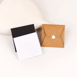 25/50Pcs Ready-made Kraft Paper Foldable Envelope Cards Jewelry Display Necklace Earrings Packages Handmade DIY Accessories