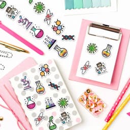 500PCS Chemical Material Roll Stickers Small Patterns Exquisite Stickers DIY Luggage Notebook Envelope Label Stickers