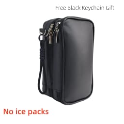 Insulin Bag for Diabetics-Pu Leather Double Layer Case for Insulin Pens, Test Kit, Travel Medical Organizer with Handle