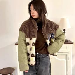 Women's Thickened Cotton Jacket Outerwear Chic Winter New Style Versatile Unique Design Fashionable Mosaic Warm Top