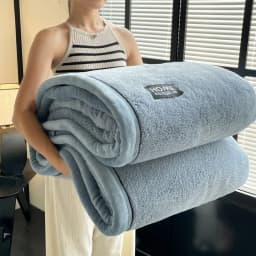 New Grade A Half Sides Fleece Autumn Winter Warmth Blankets Soft Fluffy Keep Warm Sofa Blankets for Throw Napping Shawl Blanket