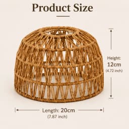 E27 Hemp Rope Woven Iron Pendant Lamp, Bulb Not Included, 1.2m Adjustable Hanging Wire for Kitchen Island Bar Corridor Decor