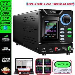 KUAIQU RS232/USB High Power Adjustable LAB Power Supply 1000V 800V 400V 300V 600V 30V 5A 10A Memory Storage,Output,Software PC