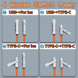 Type C To Typec Cable 2-In-2 66W Pd Fast Charging Usb C To Usb C To iPhone Suitable for iPhone iPad Huawei Xiaomi Samsung Redmi