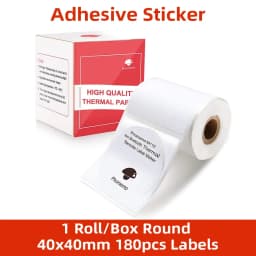 Phomemo Thermal Papel for M110/M200 Printer Home Office Labels Colorful Adhesive Paper Round Square Printable Sticker Paper