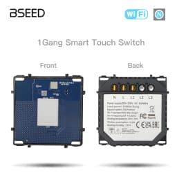 BSEED 1/2/3Gang WIFI Touch Switch Part Only Glass Panel Smart Dimmer Curtain Switch Function DIY Part EU Wifi Socket Parts