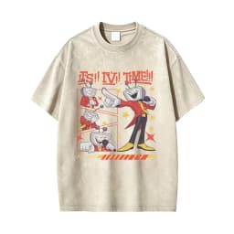 Washed Vintage Game Deltarune Spamton Funny Meme T-shirt Men's Women Clothing Casual Humor Lover Short Sleeve Oversized T Shirts