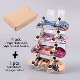 Finger Skateboard Shallow Concave Double Upturned Blister Card Package Fingerboard with Metal Bridge Competitive Fingertip Toy
