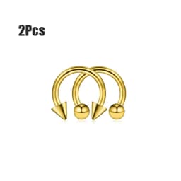 Punk C Shape Steel Nose Ring Horseshoe Lip Ring puncture Hook Clip Earrings Septum No Allergic Body Piercing Jewelry Nose Rings