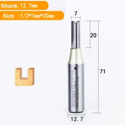 Arden 2 Flutes TCT Straight End Mill Woodworking CNC Tool Carbide Cutter 1/2 Shank Router Bit For Wood MDF Plywood Chipboard