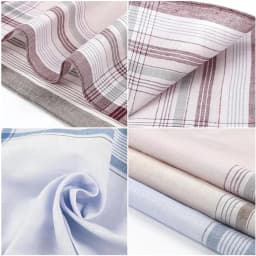 38cm/14.9in Soft Cotton Men's Handkerchief Classic Striped Pattern Multicolor Options Stylish Men's Accessory