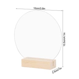 10Pcs Acrylic Wedding Table Number Sign DIY Blank Clear Display Signs with Wooden Base for Wedding Party Event Table Decoration