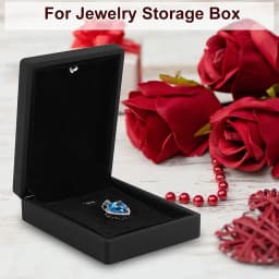 1Pc LED Jewelry Ring Box Luxury Velvet Rubber Necklace Pendant Gift Display Box With Light For Proposal Engagement Wedding Case
