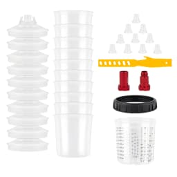 10/25/50Pcs Spray Gun Paint Mixing Cup H/O Quick Cup Spray Gun Tank 20.3oz/600ML Disposable Paint Cup with Spray Gun Cup Adapter