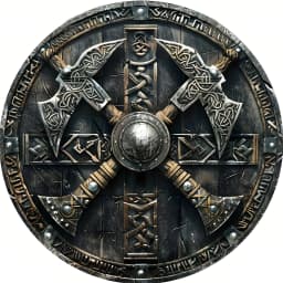 Viking Axes Welcome Sign - Aluminum Wall Art with Intricate Norse Design,Wall-Mounted Decor for Home