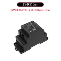 CENFAYA 0/1-10V LED Dimming Driver with Push Dim 12-48VDC Input 480W Output PWM Freq Adjustable DIN Rail Mount for LED Strip