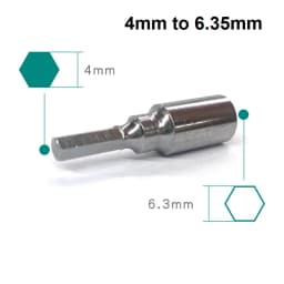 1pc 6.35mm To 4mm Transducer Adapter Socket 1/4 Hex Magnetic Adapter Socket Sleeve For Screwdriver Drill Bits Electronic Repair