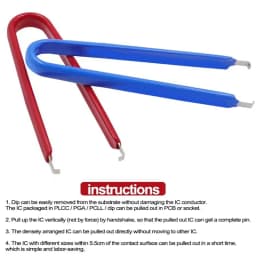 Static IC Puller Chip Extractor Machine Clip Repair Tool for ROM Extraction Removal Puller DIP Encapsulation Extraction U Type