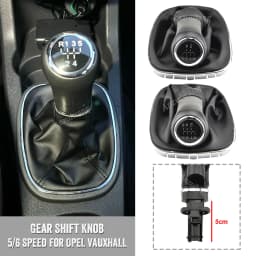 5/6 Speed Car Gear Shift Knob Shifter Gaitor Boot Cover Black Fit For Opel Corsa D  2006 2007 2008 2009 2010 2011 2012 2013 2014