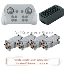 1000mAh 8 Way Remote Programmable APP Control Kit Rechargeable Battery Box Power Functions Motor Building Blocks Set Car Modify
