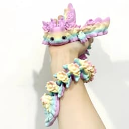 3D Print Toy Salamander Dragon Desktop Ornament 3D Print Animals Home Office Crafts Print Character Christmas Gift Action Figure