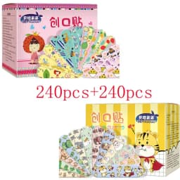 10-720pcs Cartoon Animal Pattern Band Aid Hemostasis Adhesive Bandages First Aid Emergency Kit Wound Plaster Patches for Kids
