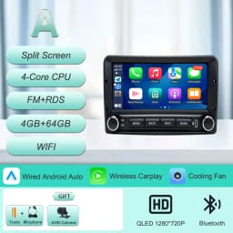 For Ford Fiesta Mk4 Mk5 Focus Mk1 Mondeo Mk2 Mk3 Fusion Transit Connect Ranger Puma Galaxy Mk1 Escort Mk6 Radia Player 6.86" 4G