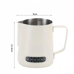 Coffee Milk Frother Jug Temperature Sensing Patch Stainless Steel Accurate Scale Volume Control Advanced Professional CoffeeTool