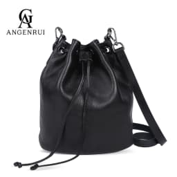 New Genuine Leather Bag, Bucket Bag, Multifunctional Handheld Small Handbag, Fashionable Single Shoulder Crossbody Bag For Women