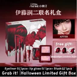 Makeup Set Little Ondine Fujiang With Badge Floating Shadow Blush Palette Eyeliner Pencil Mascara blush Liquid Lipstick Cosmetic