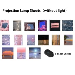 16pcs Projection Lamp Sheets Decoration Indoor Projector Light Pictures Reusable Holiday Party Lighting Decorative Replacement