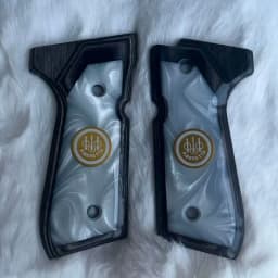 2026 New Model 92FS Pistol Grip - Black Wood with Golden Embossing