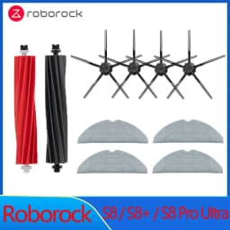 For Roborock S8 Pro Ultra S8+ Spare Parts DuoRoller Main Side Brushes Mop Cloths HEPA Filters Dust Bags Accessories