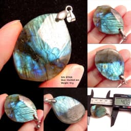 Stone Craft Natural Labradorite Raw Stone Polishing Geometric Shape Crystal Labradorite Pendent Exquisite Natural Training Stone