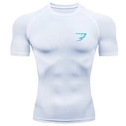 New Men's Short Sleeved T-shirt Compressed Quick Drying Breathable Training Tees Fitness Jujitsu Rashguard Top Gym Sport Shirts