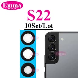 10sets Back Rear Camera Lens Glass For Samsung S24 S25 S26 Ultra S22 S23 Plus Lens Glass with Adhesive Oleophobic Coating