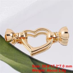 Juya DIY 18K Gold Plated Creative Closure Fasteners Lock Clasps Accessories For Needlework Beads Pearls Jewelry Making Material