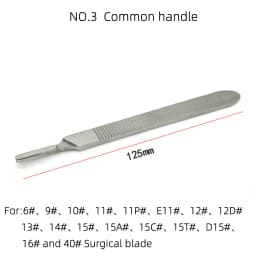 Extra Long Stainless Steel Surgical Knife Handle, 3 # 4 # 7 # 9 # Round Knife Holder for Hobby Carft Carving Model DIY blade