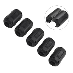 5Pcs 3.5/5/7mm Toroidal Core Ferrite Bead Clip Choke RFI Noise Filter Clip Noise Suppressor Filter Ring Wiring Cable Clamp Tools