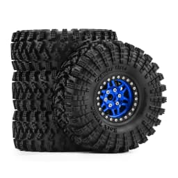 1.9 Inch Beadlock Wheels Tires 12mm Hex for TRX4 SCX10 Capra Axial SCX24 Traxxas Enduro RC Crawler Truck Upgrade Parts