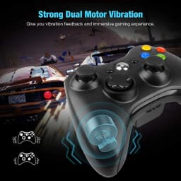 Wireless Gamepad Controller 2.4GHz ,Dual-Vibration Turbo Function ,For Xbox 360/360 Slim/Pc Game Controller Joystick