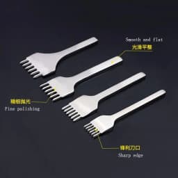 3/4/5/6mm Spacing Punch Tool For Leather Hole Punches Tool Lacing Stitching Sewing DIY Leather Craft Tools 1/2/4/6 Prong